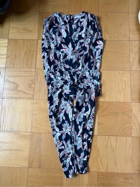 Women's Navy Floral Jumpsuit